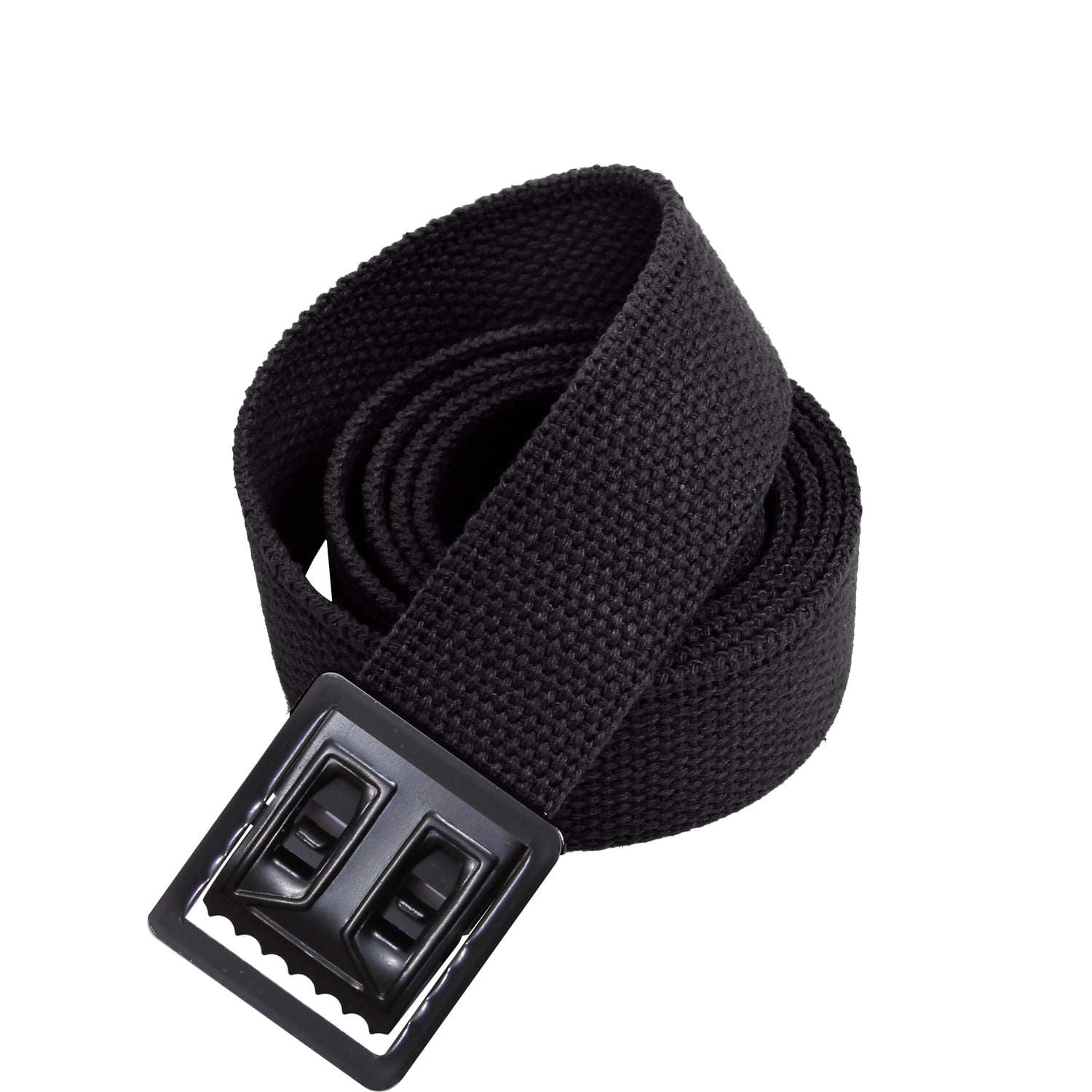 Rothco Military Web Belts With Open Face Buckle - Black, Black, 54 In