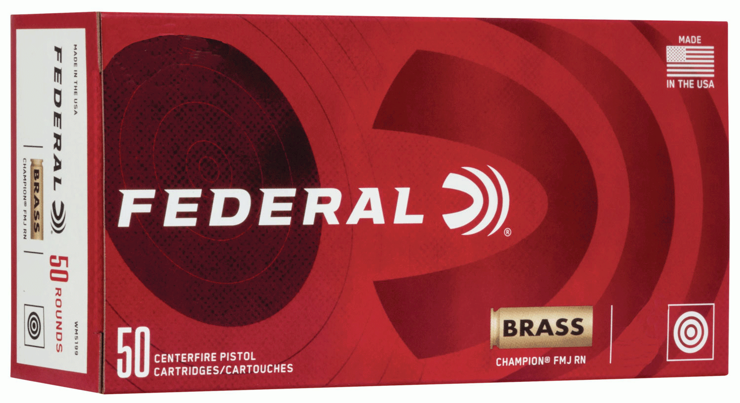 Federal Champion 180 gr FMJ 10mm Auto Ammo, 50rds - WM5221