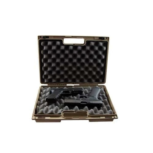 Berry's 15" x 10" x 4" Double Pistol Case, Tan