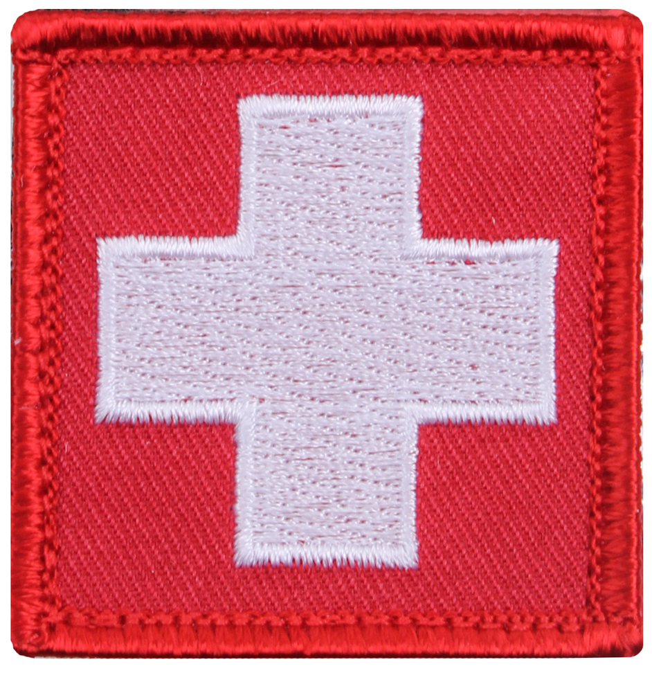 Rothco White Cross Red Morale Patch