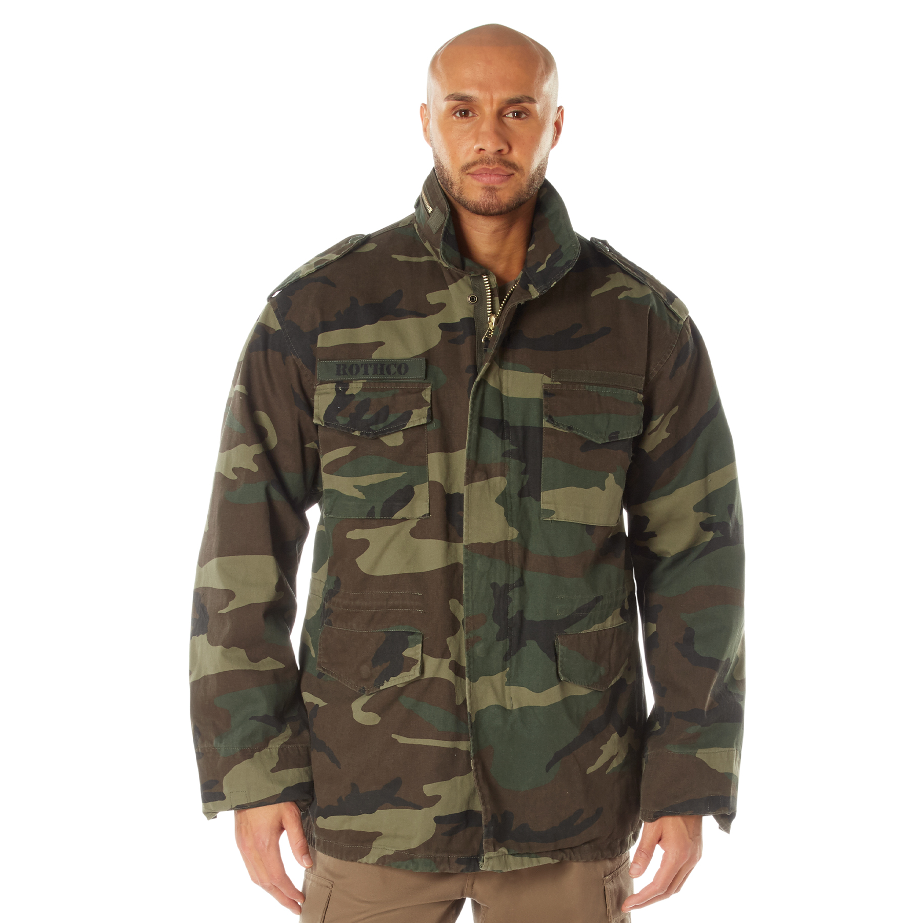 Rothco Vintage M-65 Field Jacket - Woodland Camo, X-Large