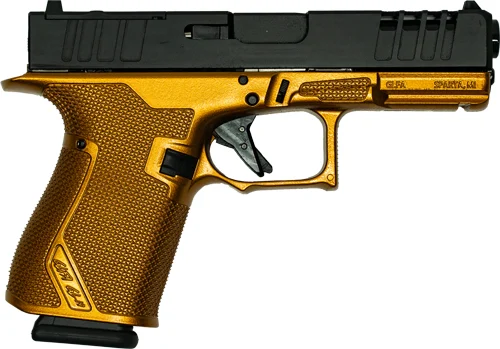 GLFA 19 STRIKER 9MM 4" 15 SHOT - BLK SLIDE GALAXY COPPER FRAME