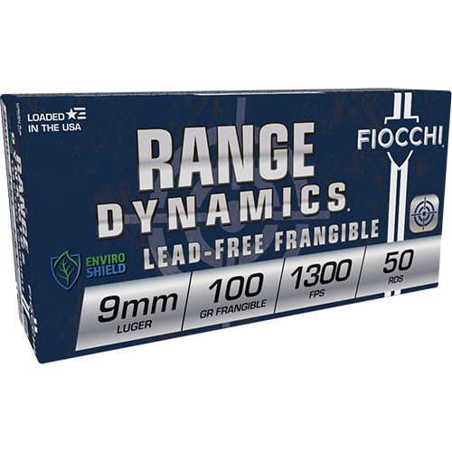 Fiocchi Shooting Dynamics 100 gr Non-Tox Frangible 9mm Ammo, 50/box - 9FRANG