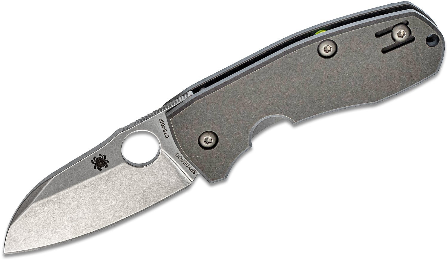 Spyderco Techno 2 Folding Sheepsfoot Knife, Gray - C158TIP2