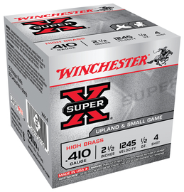WINCHESTER SUPER-X 410 2.5″ – 1/2OZ #4 25RD 10BX/CS - No Credit Card Fees - Low, flat rate shipping