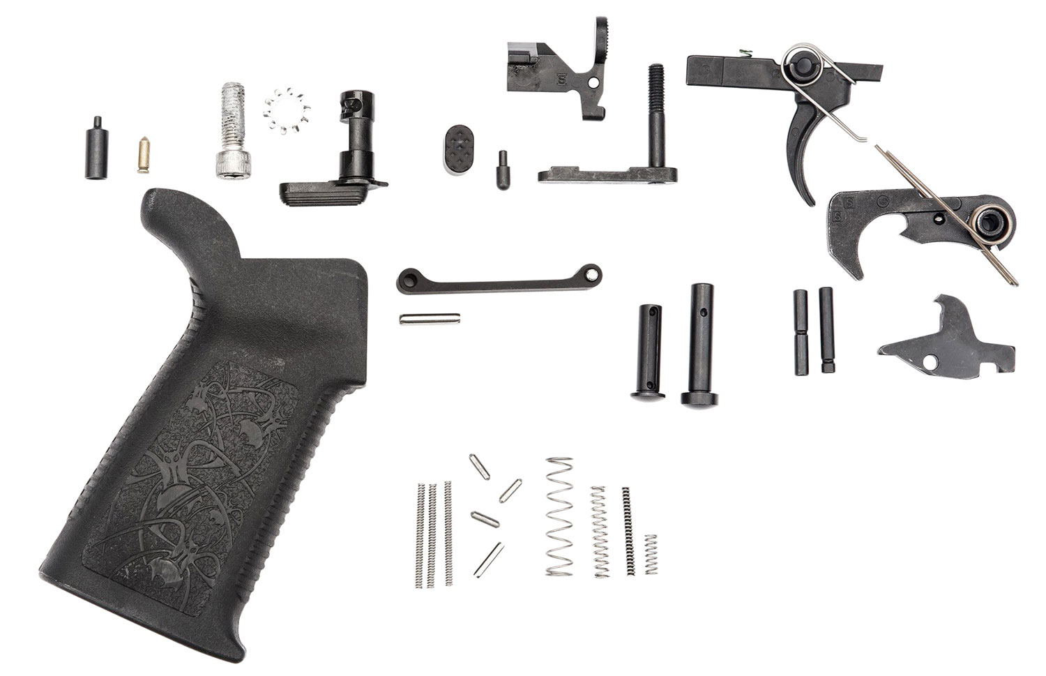 Spikes Tactical Standard Lower Parts Kit, Black - SLPK101