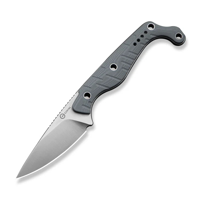 CIVIVI SOKN Fixed Blade Drop Point Knife, Gray - C22027-2