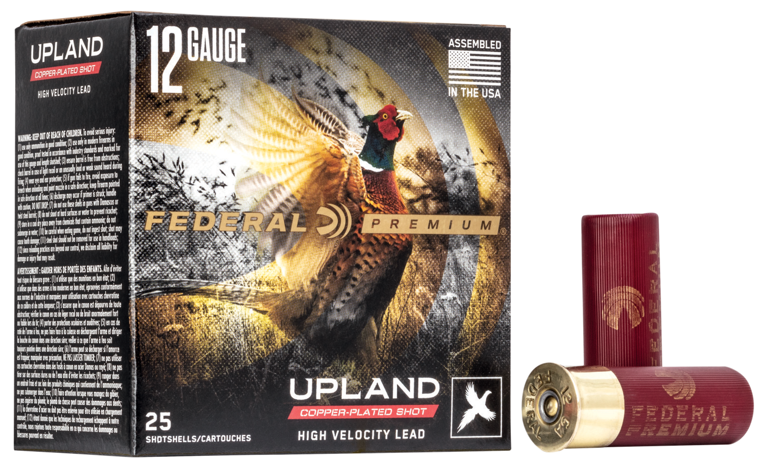 Federal Wing-Shok High Velocity 2.75" 1-1/8 oz 6 Shot 12ga Ammunition, 25rds - P1286