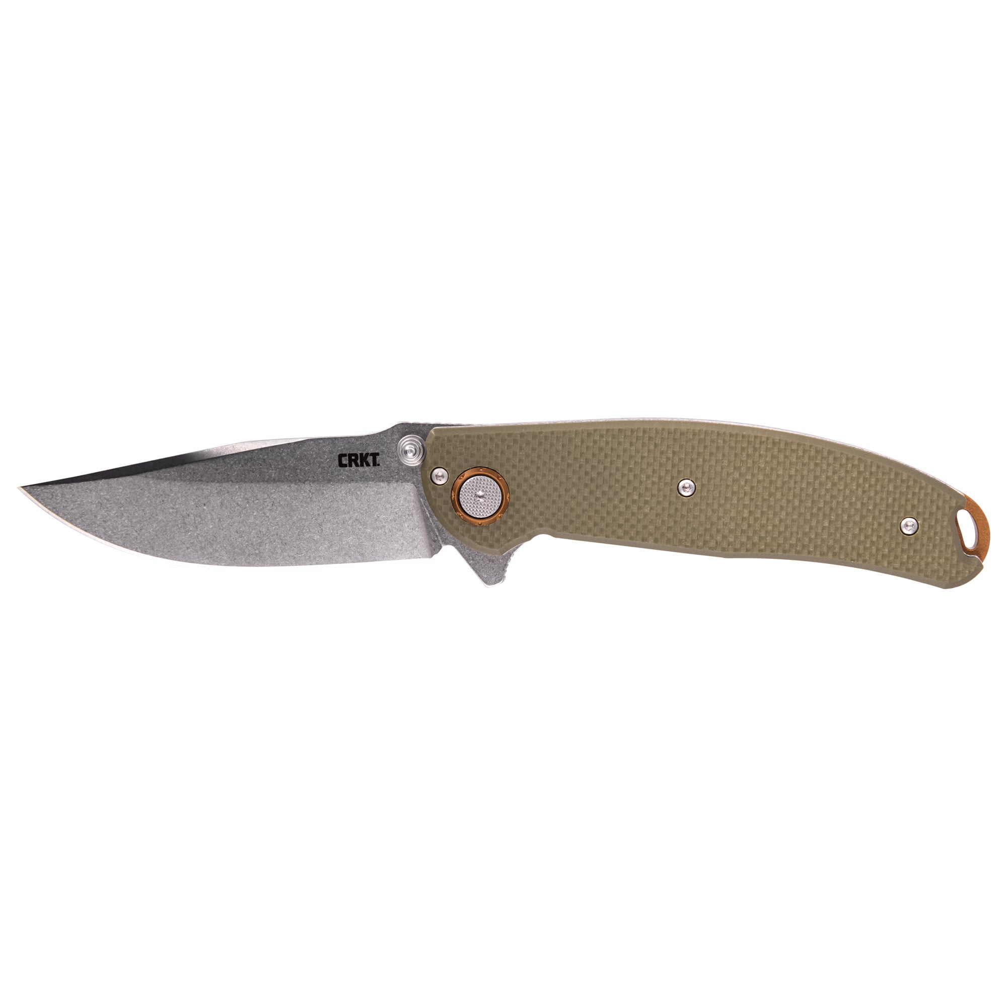CRKT Butte 3.36" Drop Point Assisted Folding Knife, Silver - 2471