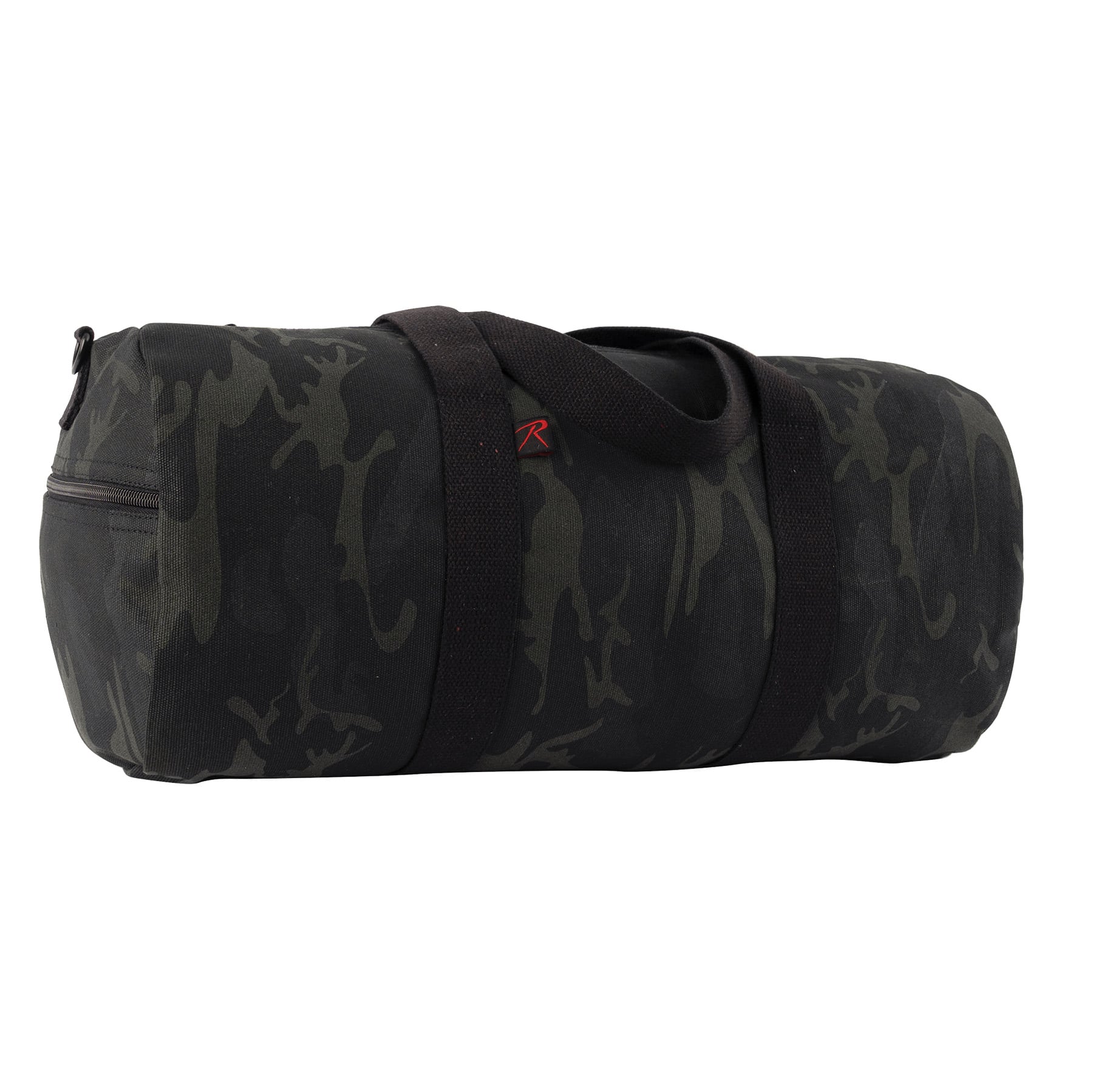 Rothco Midnight Camo Canvas Shoulder Duffle Bag - Midnight Black Camo, 19 In