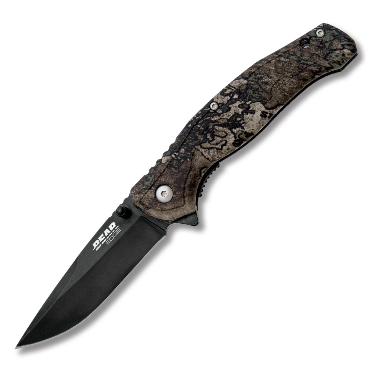 Bear & Son Edge Brisk 2.0 Folding Drop Point Knife, True Timber Strata - 61554