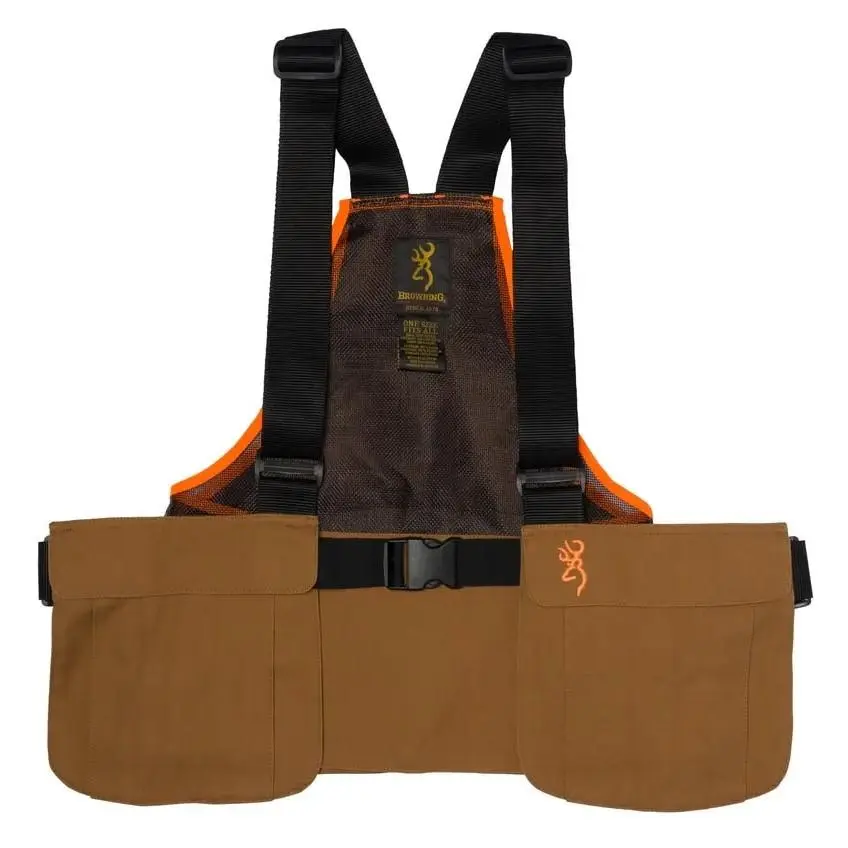 Browning Upland Strap Vest Tan/Blaze ONESIZE Fits Most