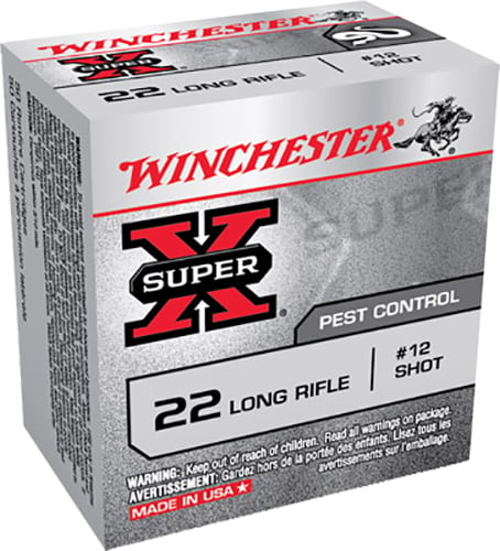 Winchester 22 Long Rifle #12 Shot  Ammuniton 50rds - X22LRS