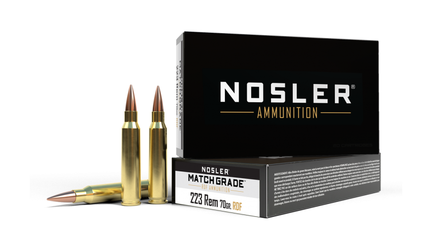 Nosler Match Grade .223 Rem Ammo 70 Gr RDF HPBT 20rds- 60130