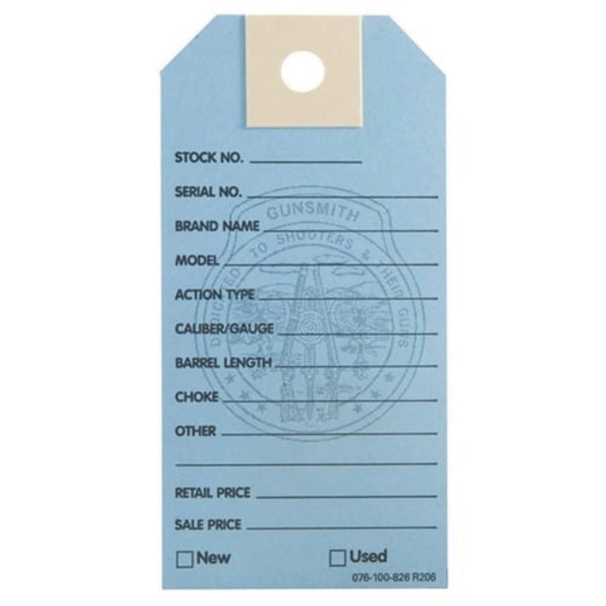 Brownells 3.75" x 1.88" Gun Price Tag, Light Blue Pack of 1000