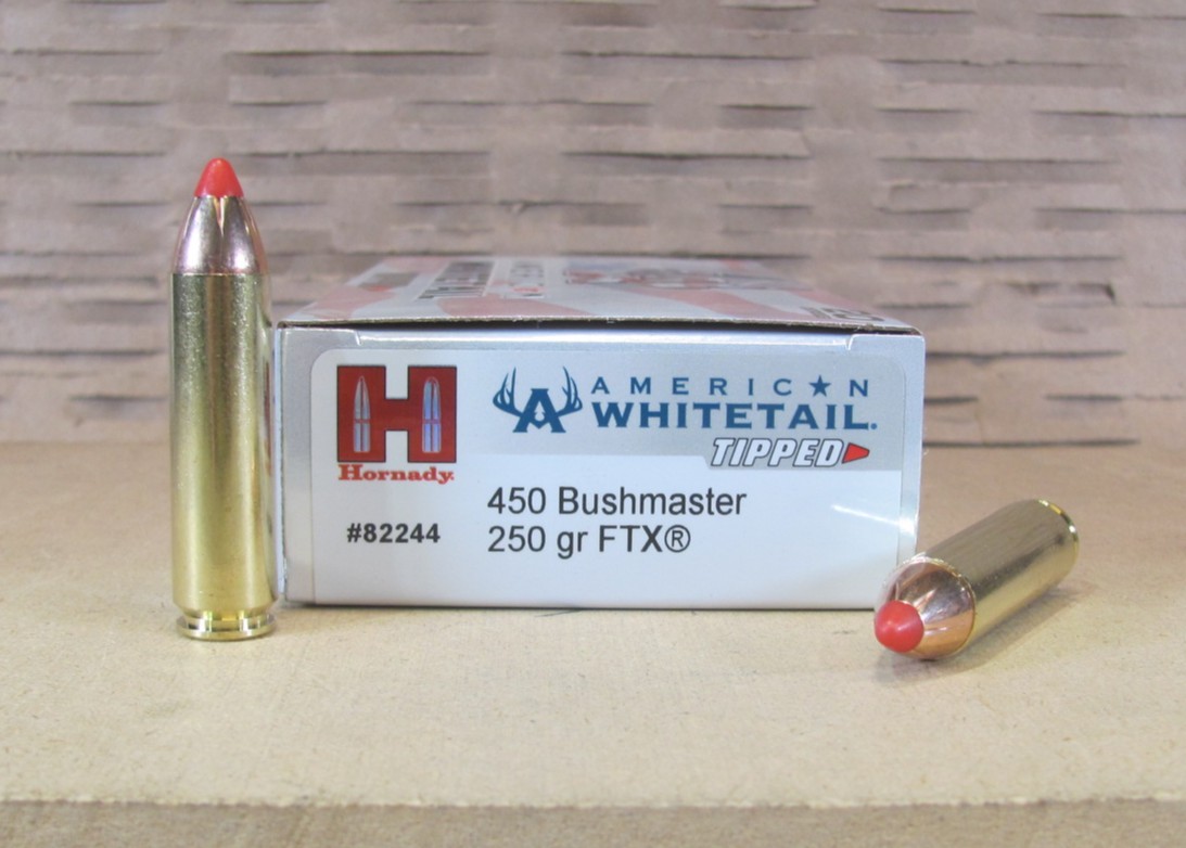 20 Round Box – 450 Bushmaster 250 Grain FTX Hornady Custom Ammo – 82244