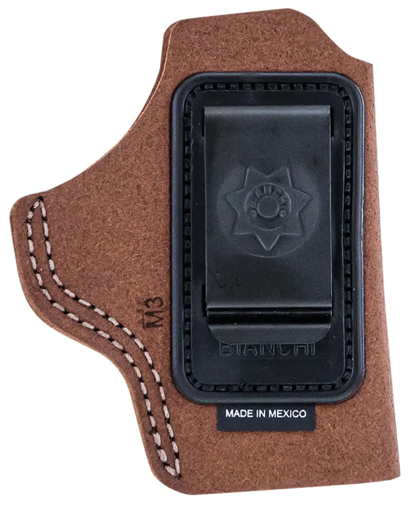 Bianchi 10376 6C IWB Tan Leather Belt Clip Fits 2-3" Barrels Ruger/Colt/S K Frame Right Hand