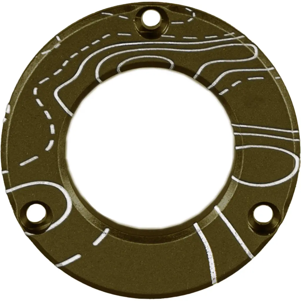Axcel Driver Hubcap Tactical BH Green w/Engraving Topographical Map Pattern
