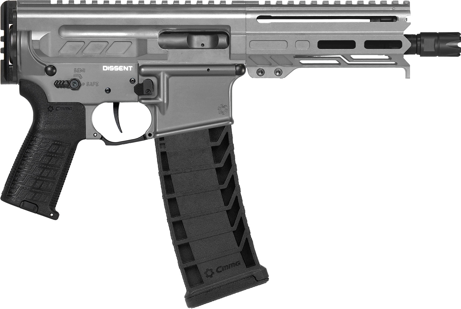 CMMG Dissent MK4 9mm AR Pistol, Tungsten Gray