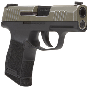 SIG SAUER P365 9mm 3.1" 10rd Pistol w/ XRAY3 Night Sights - Black / OD Green Distressed Slide