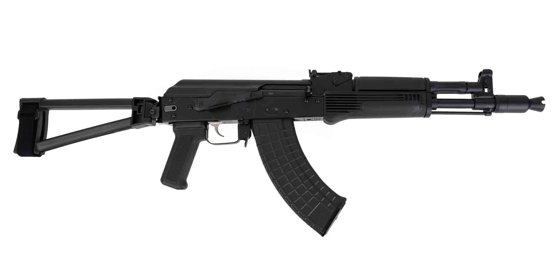 PSA GF4 AK-104 Classic Side Folding Pistol  w/ Triangle Brace and CHF CL Barrel, Black