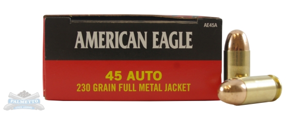American Eagle 45 Auto/ACP 230gr FMJ Ammunition 50rds - AE45A