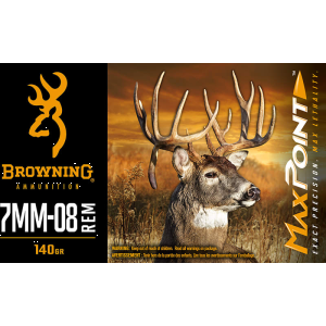 Browning Ammo B192107082 Max Point 7mm-08 Rem 140 GR20 Per Box