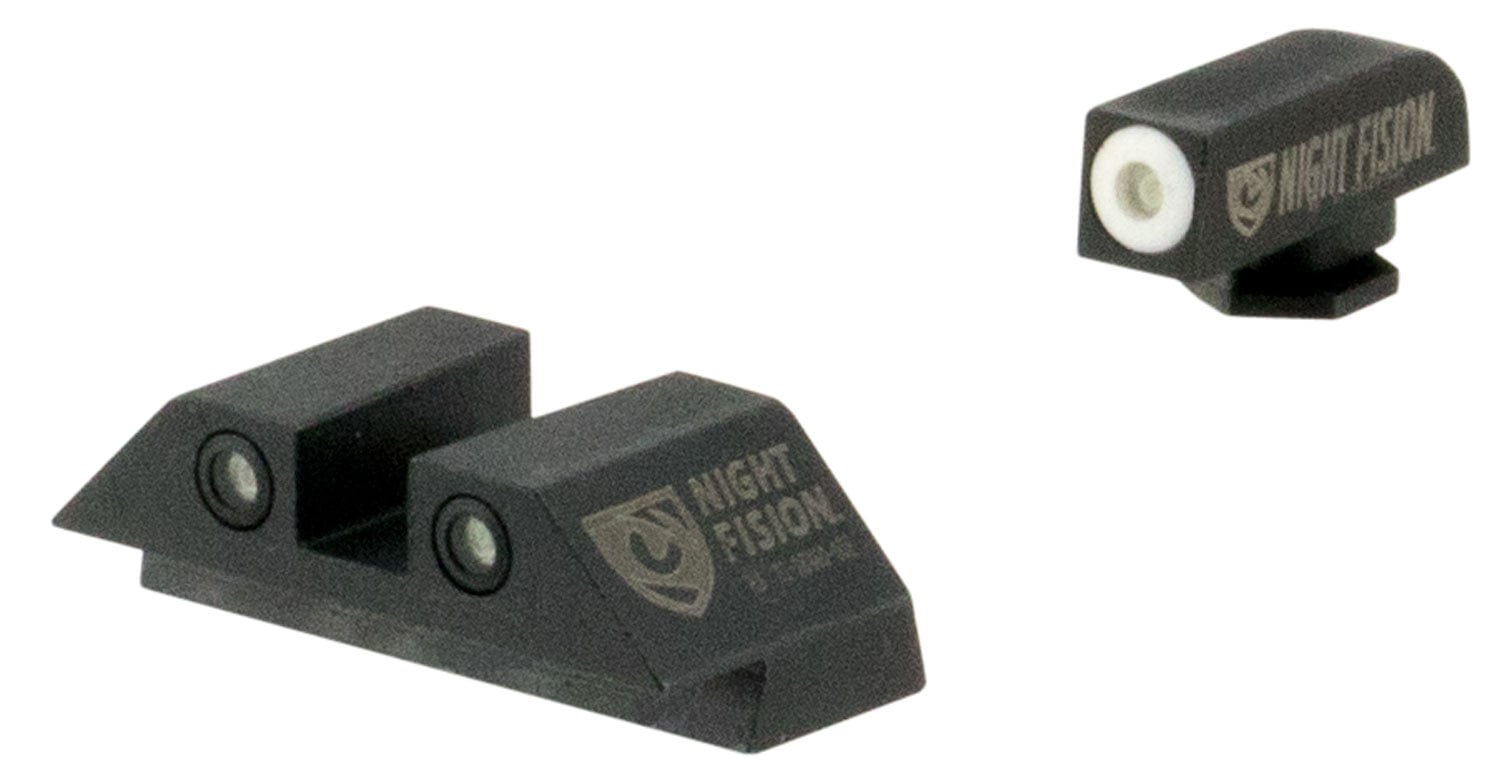 Night Fision Night Sight Set for Glock 42, 43 Pistols, Green with White Square Front/Rear - GLK-003-003-WGWG