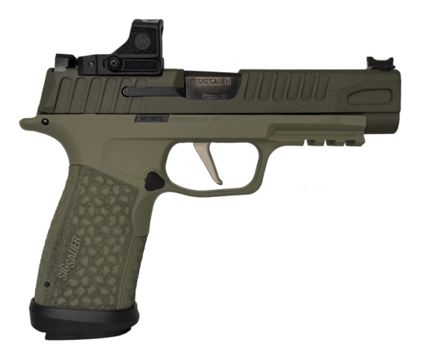Sig Sauer P365 FUSE 4.3" 9mm 17/21rd Pistol w/Romeo RS-C, Debo Green - SG365XF-9BFOGRNDEBO