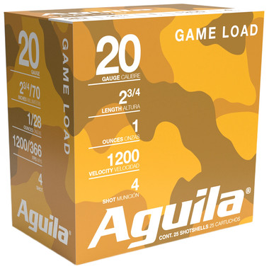 Aguila Birdshot High Velocity 20 Gauge 2.75" 1 oz 4 Shot