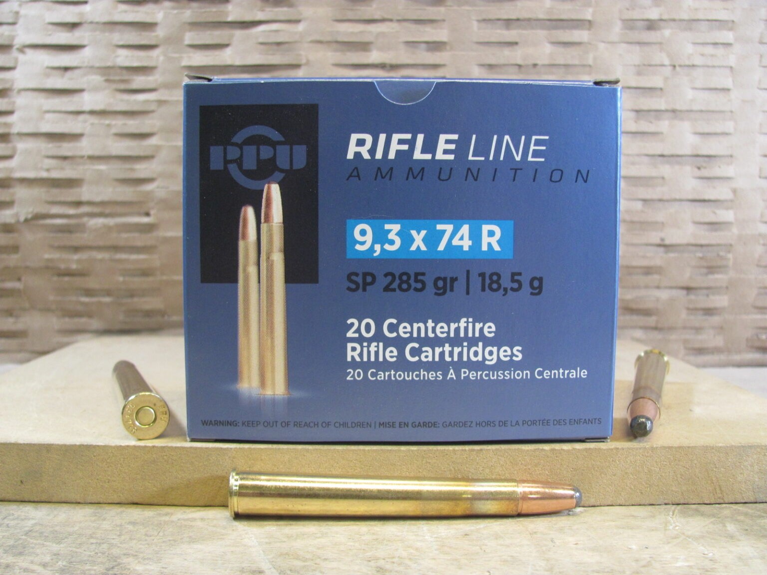 20 Round Box – 9.3x74R 285 Grain Soft Point Prvi Partizan Rifle Line Ammo – PP9374