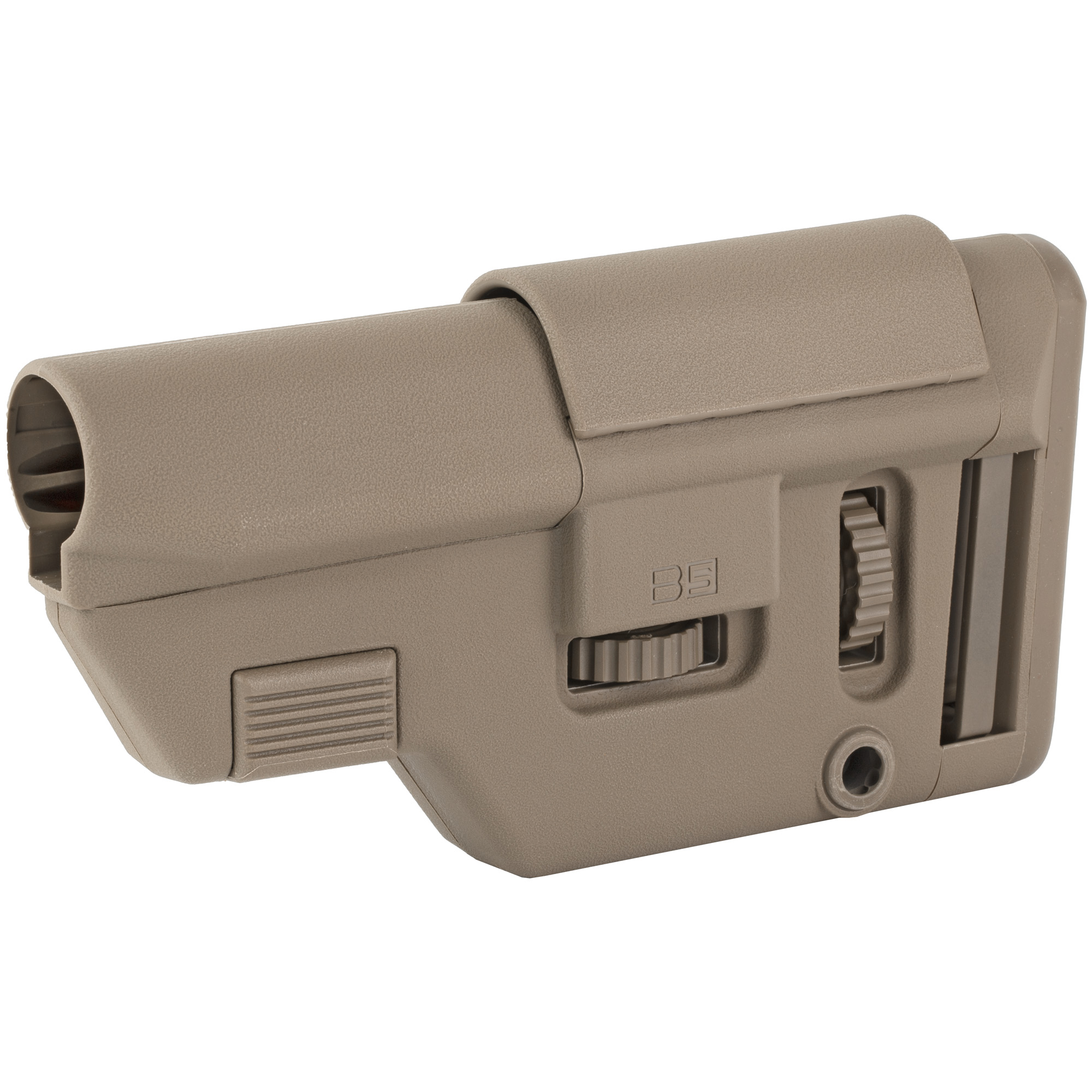 B5 Systems Collapsible Precision Stock, Flat Dark Earth, Short Length Cheek Riser