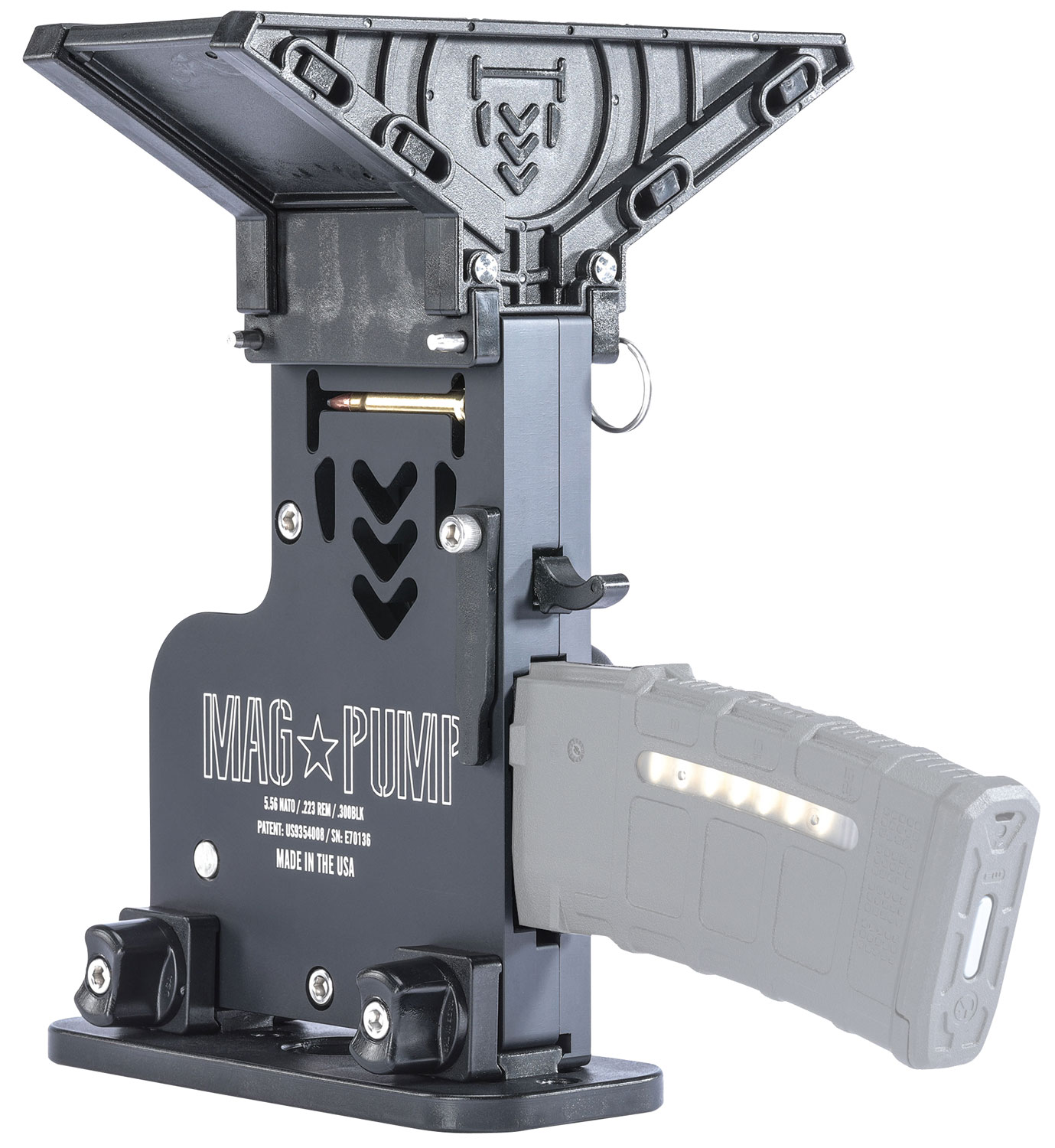 Magpump Elite Mil-Spec AR-15 .223 Rem/5.56 Magazine Loader, Black - MPAR15ELITE