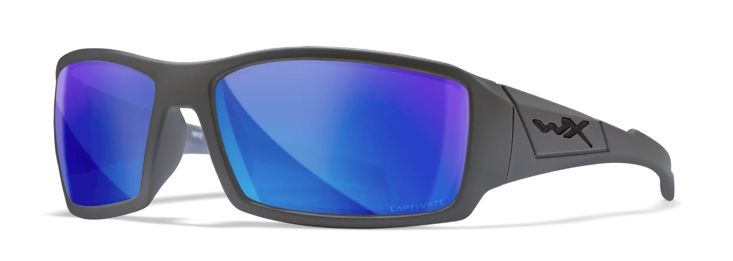 WILEY X Twisted Captivate - Polycarbonate Matte Gray/Blue Mirror