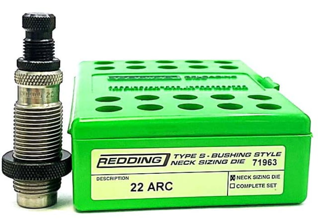 Redding Reloading 22 ARC Type-S Bushing Neck Die Steel Small