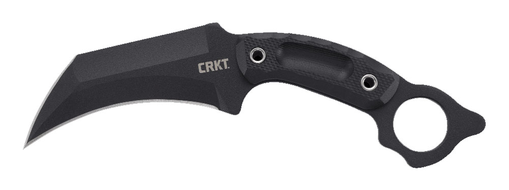 CRKT Du Hoc Fixed Blade with Sheath, Black Powder Coated - 2630