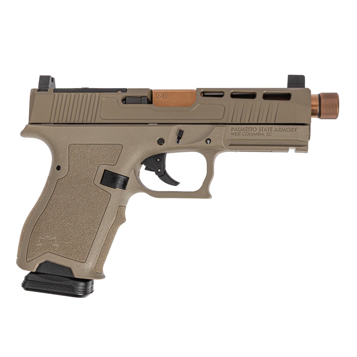 PSA Dagger Compact 9mm Pistol With SW2 Extreme Carry Cut RMR Slide & Copper Threaded Barrel, Flat Dark Earth