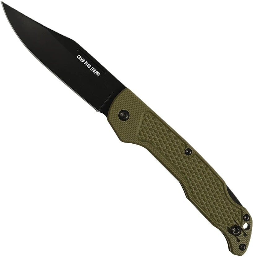 Ontario Knife Company Camp Plus EDC Lockback, OD Green