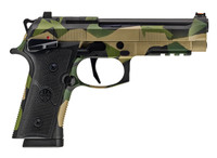 Beretta 92XI SAO Combat 9mm (OR) 15rd Pistol, Splinter Camo