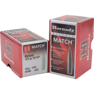 HORNADY Reloading Bullets BTHP 22 Cal 68 Grain 100rd