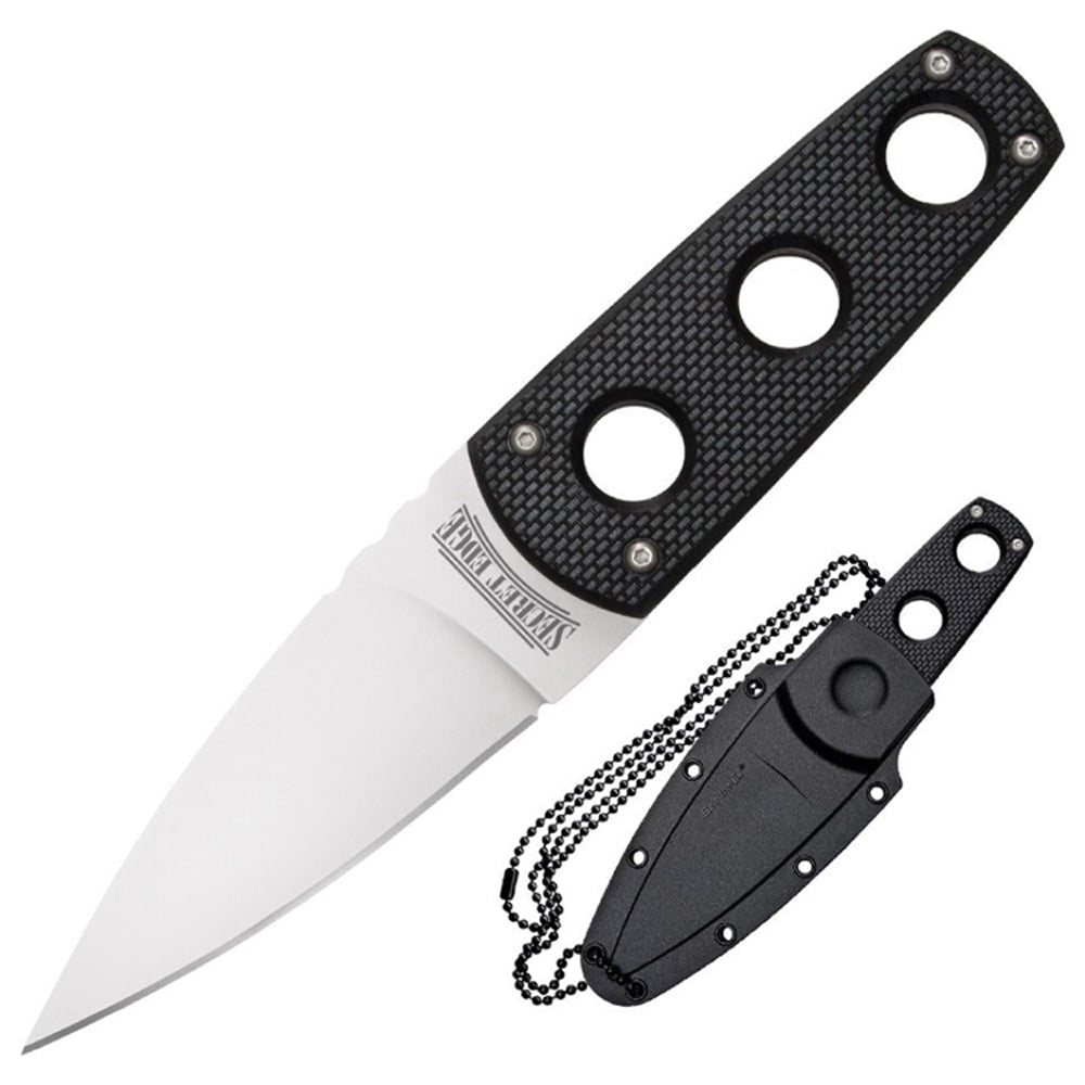 Cold Steel Secret Edge Spear Point Fixed Knife, 3.5", Black - 11SDT