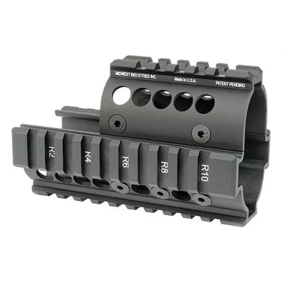 Midwest Industries 4-Rail Handguard Forearm for Mini Draco Pistol, Black - MI-AK-MD