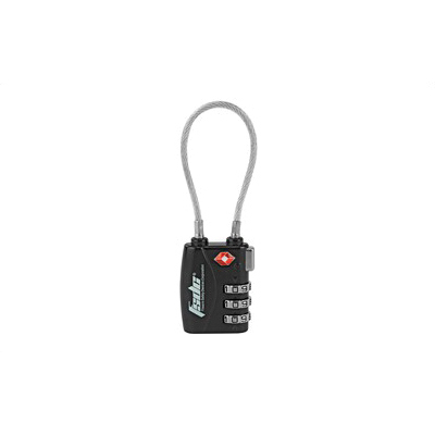 Firearm Safety Devices Corporation TSA Lock w/ Steel Cable, Black - TSA380RCB