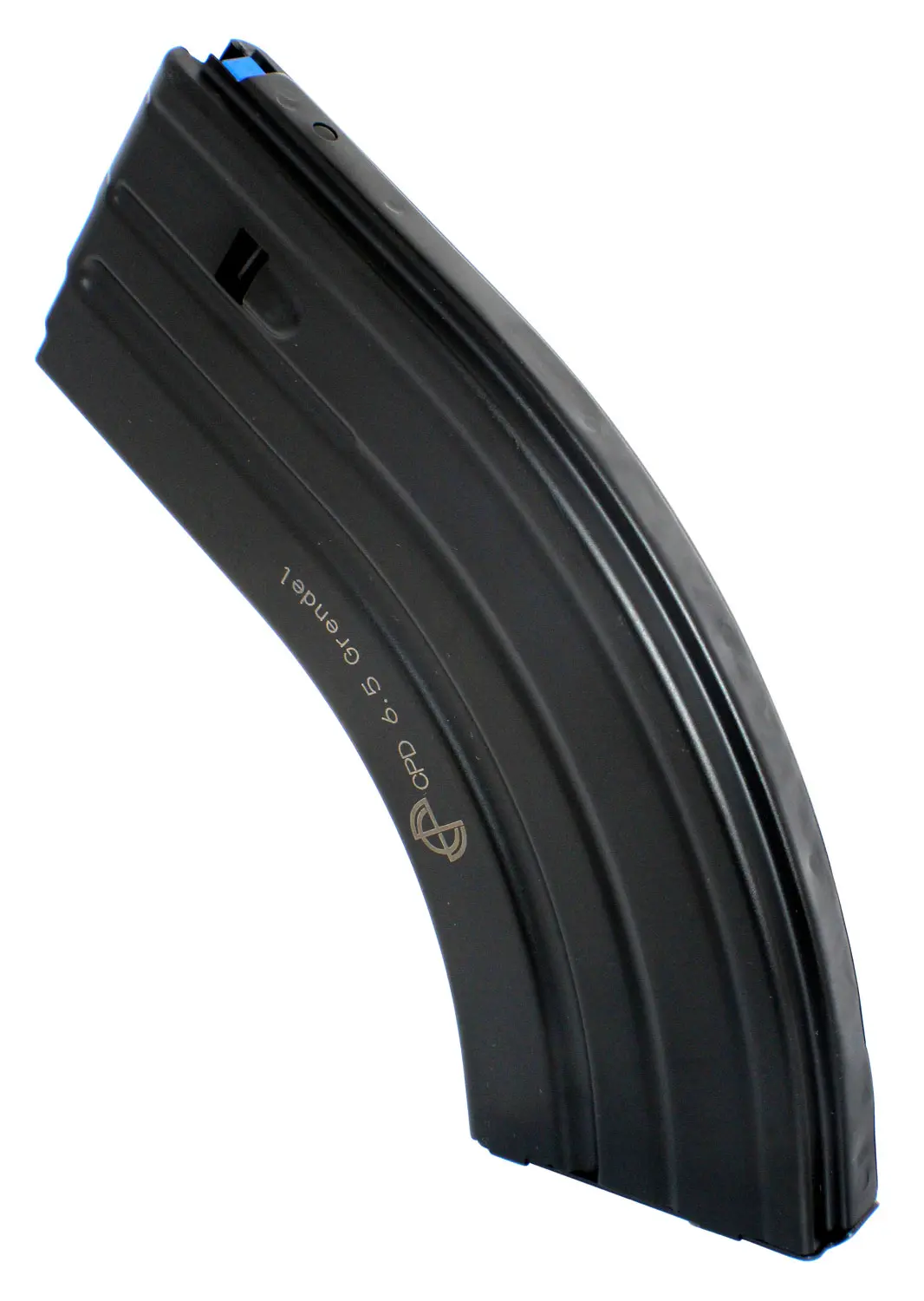 DuraMag 2865041206CPD SS 26rd 6.5 Grendel/6mm ARC for AR-15 Black w/ Blue Follower Detachable