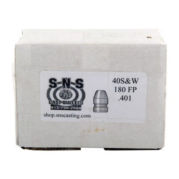 SNS Cast Bullets .40 Cal/10mm FN Pistol Bullet, 180 gr 0.401" 500rds