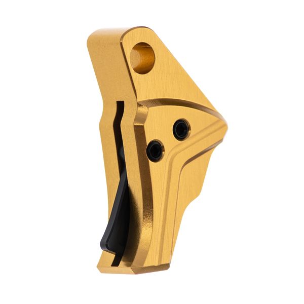 Tyrant CNC I.T.T.S. Glock 43/43X/48 Screw/Safety Shoe Only Trigger, Gold/Black - TD-G43TRIG-GOLD-BLACK