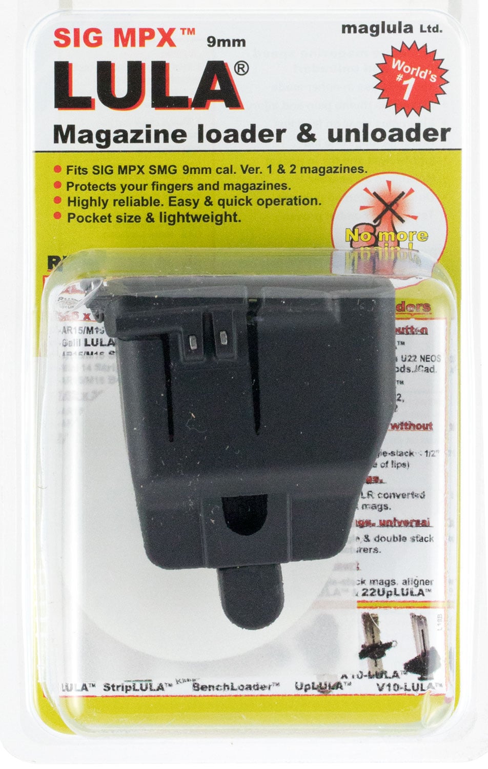 Maglula LULA SIG MPX 9mm Polymer Magazine Loader and Unloader, Black - LU19B