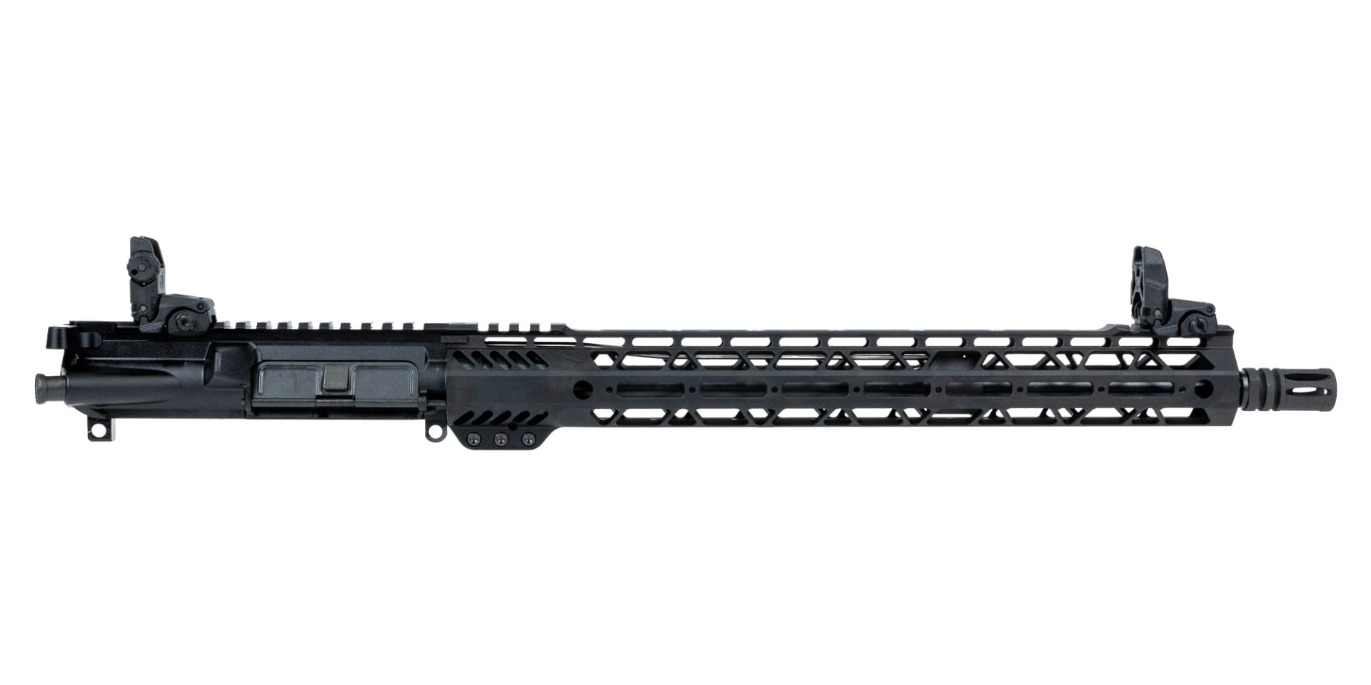 PSA 16" Mid-Length Pencil 5.56 NATO 1/7 Nitride 15" Lightweight M-lok Upper - With Nickel Boron BCG, CH, & MBUS Sight Set