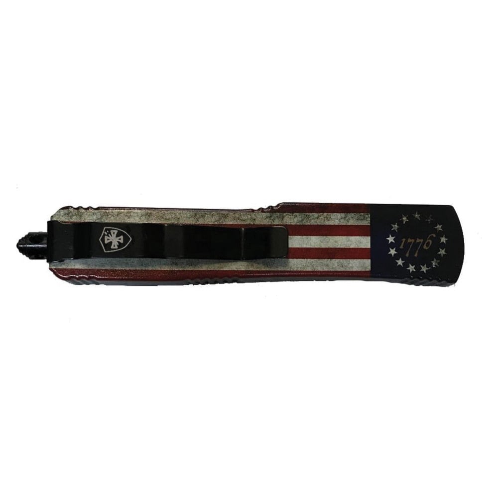 Templar Knife 1776 Teal OTF - Dive into Precision with the Teal Drop-Point Blade - M-BRF-33-1