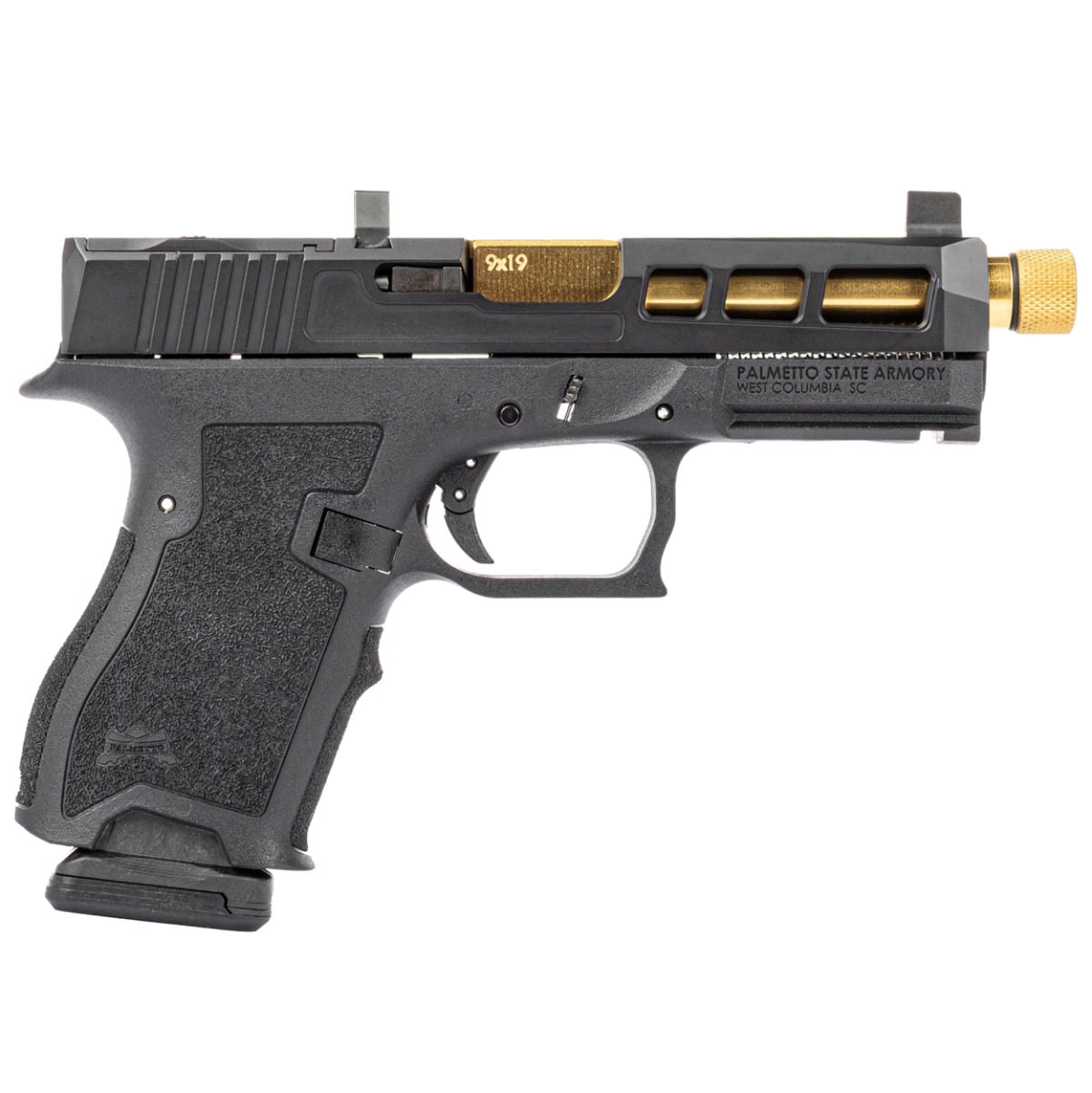 PSA Dagger Compact 9mm Pistol With SW1 RMR Slide & TiN Threaded Barrel, Black
